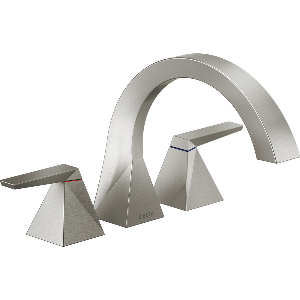 Delta T2746-SS-PR Trillian Two-Handle Roman Tub Trim Lumicoat Stainless
