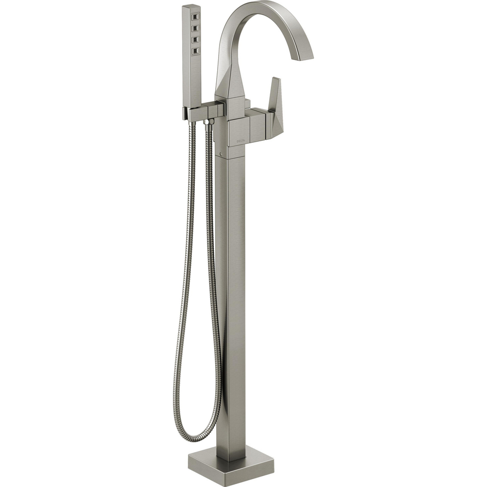 Delta T4746-SS-PR-FL Trillian Floor Mount Tub Filler Trim Lumicoat Stainless