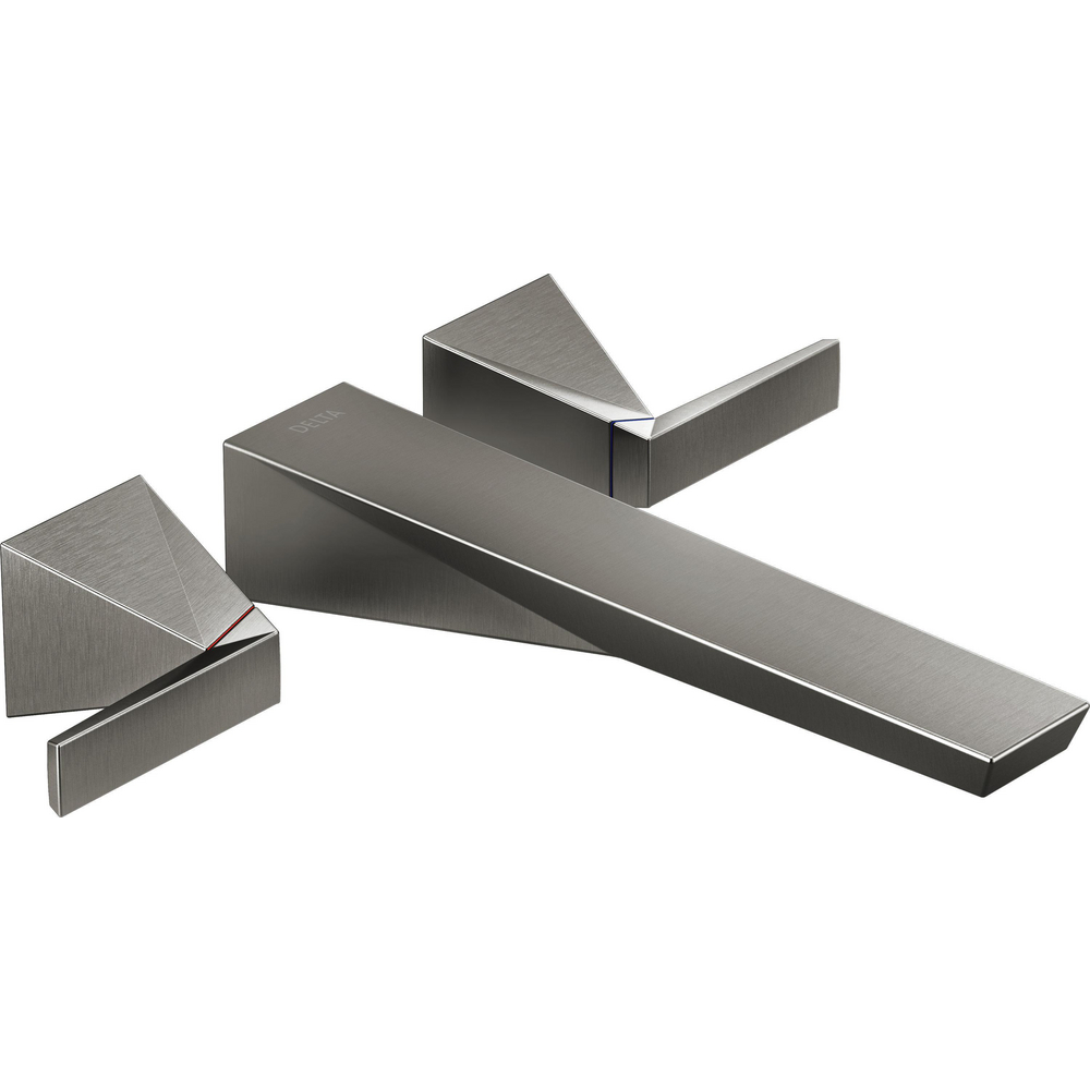 Delta T5743-KS-PR-WL Trillian Wall Mount Tub Filler Trim Lumicoat Black Stainless