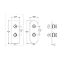 Aquabrass R9395 Trim Set For 12123 1/2 Thermostatic Valve 3 Way 1 Function At A Time Brushed Nickel