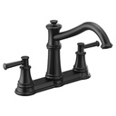 Moen 7250BL Belfield Matte Black Two Handle High Arc Kitchen Faucet