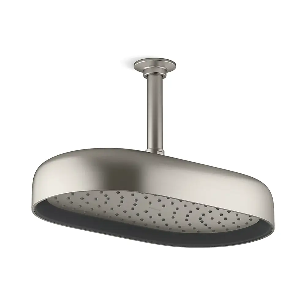 Kohler 26294-BN Statement Oblong 14" Single Function Rainhead Vibrant Brushed Nickel