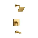 Kohler TS23502-4-2MB Parallel Rite-Temp Bath and Shower Trim Kit Vibrant Brushed Moderne Brass