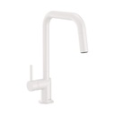 Brizo 63065LF-MWLHP Odin Square Pull-Down Kitchen Faucet Less Handle Matte White