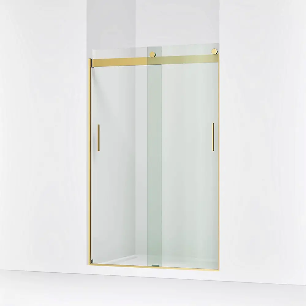Kohler 706008-L-2MB Levity 74" Sliding Shower Door Vibrant Brushed Moderne Brass