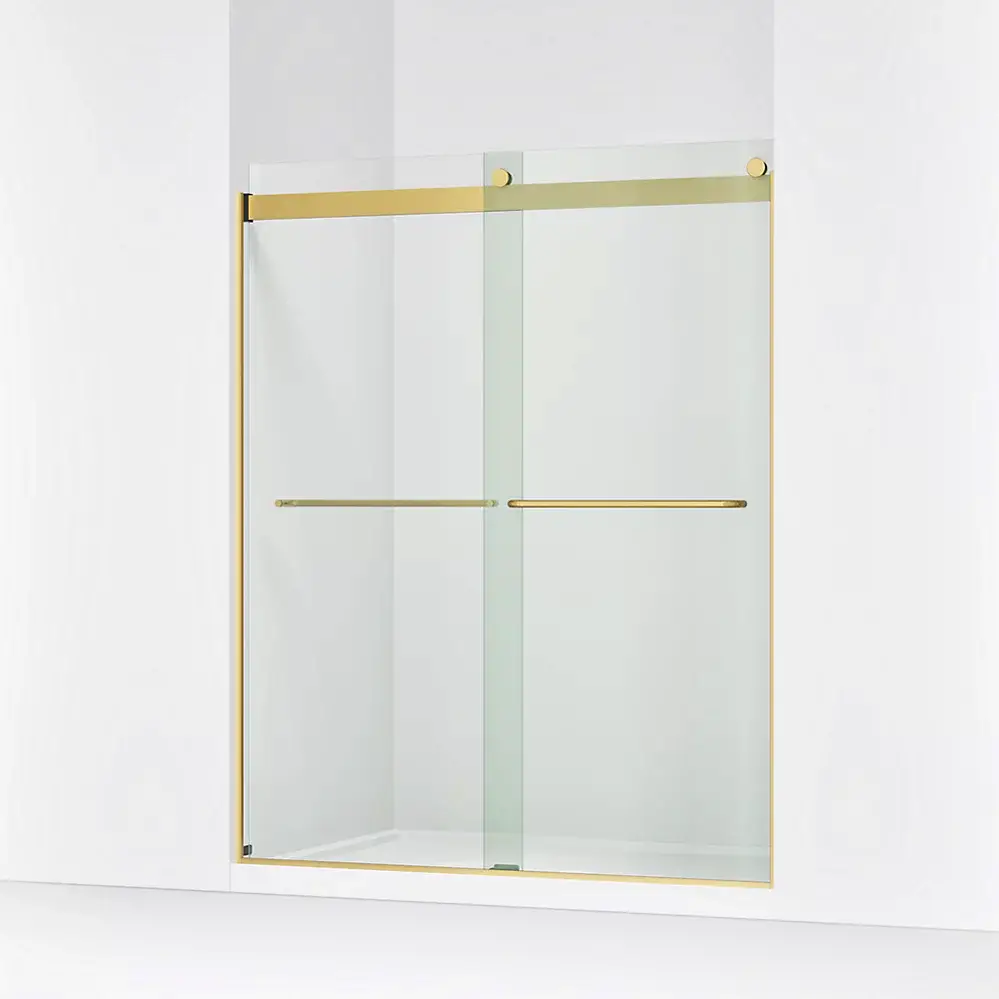Kohler 706015-L-2MB Levity 74" H Sliding Shower Door Vibrant Brushed Moderne Brass