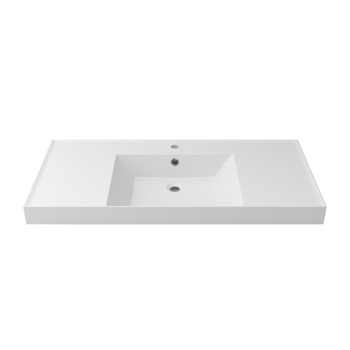 Porcelanosa 100277894 Ct One 43"X20" 1Cen Rec Wh.Mt W/Ta W/Of ST