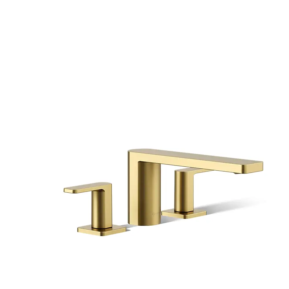 Kohler 27121-4-2MB Parallel Deck Mount Bath Faucet Vibrant Brushed Modern Brass