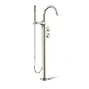 Kohler T77984-9-BN Components Freestanding Bath Faucet Industrial Handles Vibrant Brushed Nickel