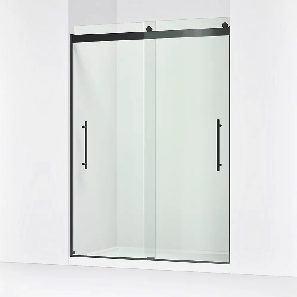 Kohler 702429-L-BL Levity Plus 81" Frameless Sliding Shower Door Matte Black