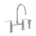 Brizo 62558LF-PC Tulham Bridge Kitchen Faucet with Side Spray Polished Chrome
