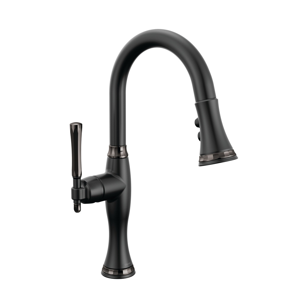 Brizo 63958LF-BLBNX Tulham Pull-Down Prep Faucet Matte Black Black Onyx