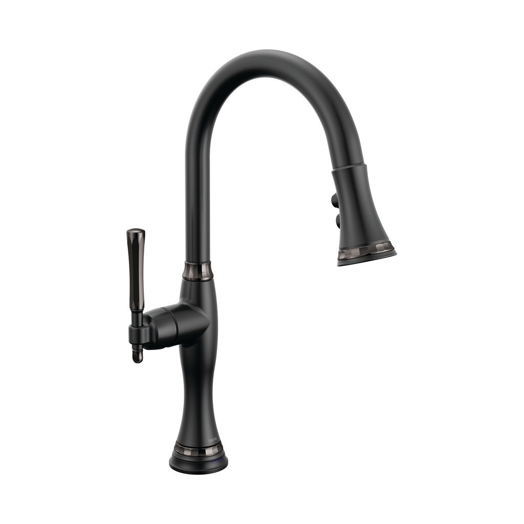 Brizo 64058LF-BLBNX Tulham Smart Touch Pull-Down Kitchen Faucet Matte Black Black Onyx