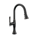 Brizo 64058LF-BLBNX Tulham Smart Touch Pull-Down Kitchen Faucet Matte Black Black Onyx