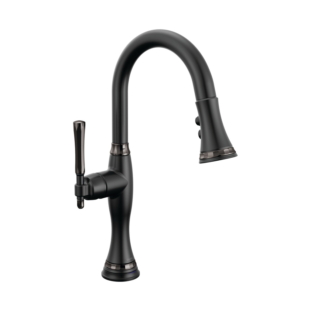 Brizo 64958LF-BLBNX Tulham SmartTouch Pull-Down Prep Faucet Matte Black Black Onyx