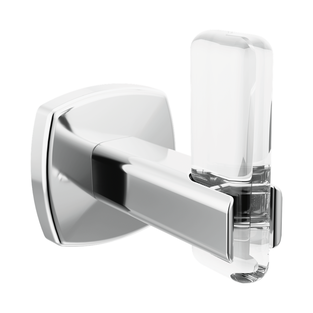 Brizo 693467-PCCL Allaria Robe Hook With Notch Polished Chrome Clear