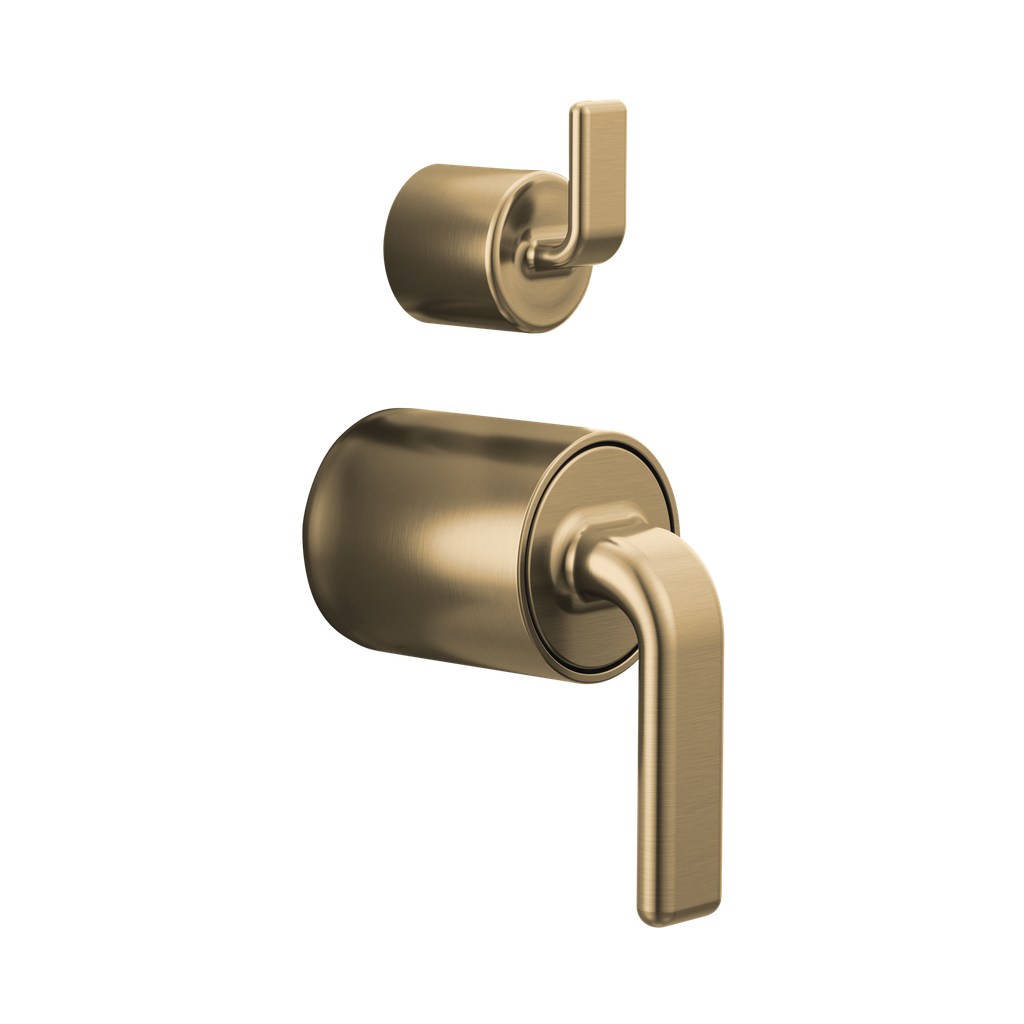 Brizo HL75P67-GL Allaria Pressure Balance Valve with Integrated Diverter Trim Lever Kit Brilliance Luxe Gold