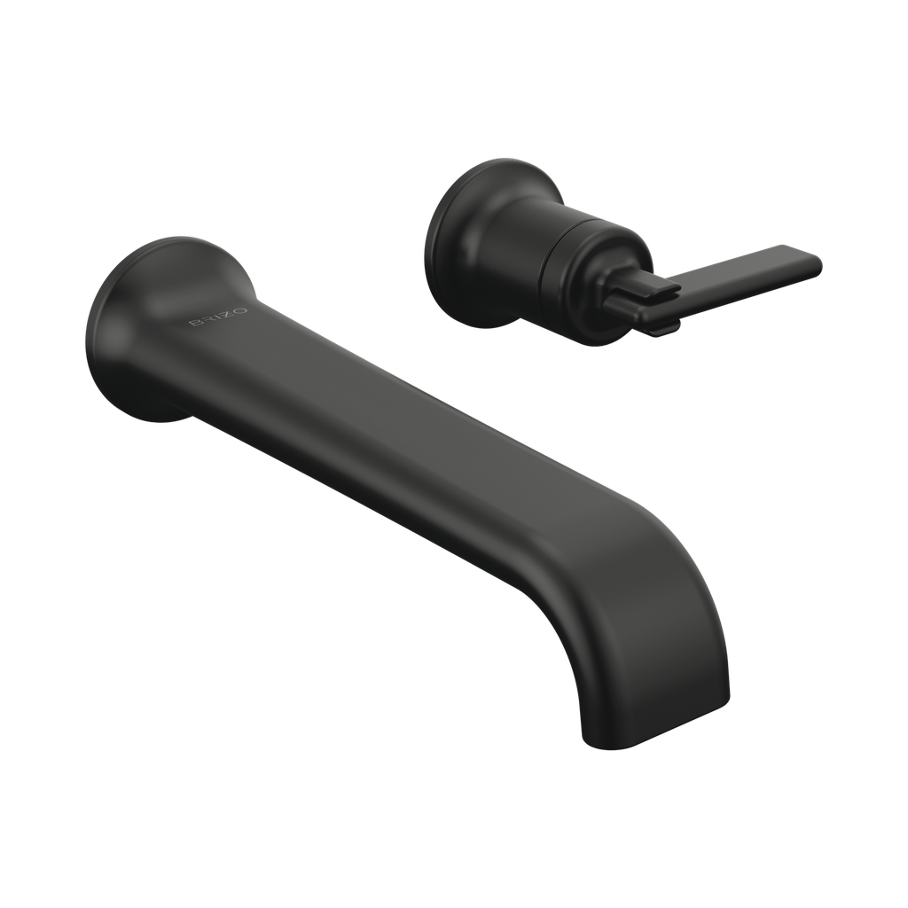 Brizo T65767LF-BLLHP-ECO Allaria Wall Mount Lavatory Faucet Less Handle Matte Black