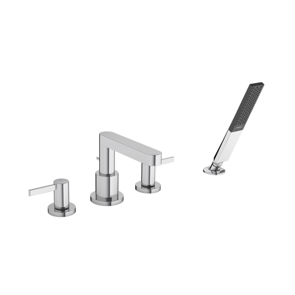 Hansgrohe 76443001 Finoris 4-Hole Roman Tub Set Trim With Handshower Chrome