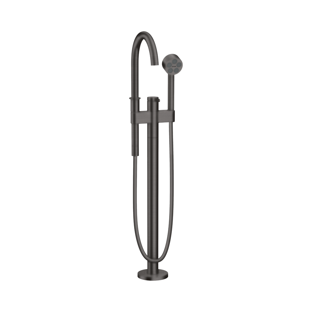 Hansgrohe 48441341 Axor One Freestanding Tub Filler Trim With Handshower Brushed Black Chrome