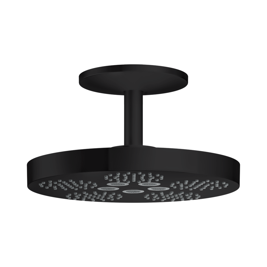 Hansgrohe 48484671 Axor One Showerhead 280 2-Jet With Ceiling Mount Trim Matte Black