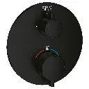 Grohe 241332430 Grohtherm Round Dual Function 2-Handle Thermostatic Trim Matte Black