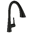 Grohe 322982433 Zedra Triple Spray Pull-Down Kitchen Faucet Matte Black