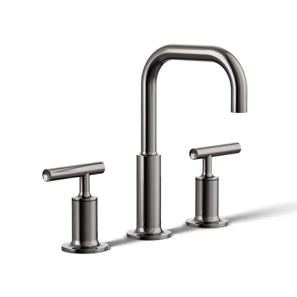 Kohler 14406-4-TT Purist Widespread Bathroom Sink Faucet with Lever Handles 1.2GPM Vibrant Titanium