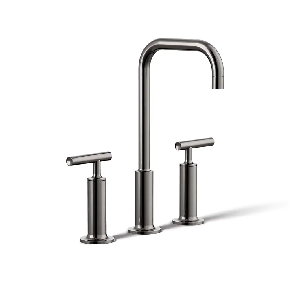 Kohler 14408-4-TT Purist Widespread Bathroom Sink Faucet Vibrant Titanium