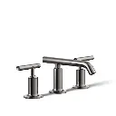 Kohler 14410-4-TT Purist Widespread Bathroom Sink Faucet Lever Handles Vibrant Titanium