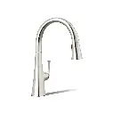 Kohler 22068-SN Graze Touchless Pull-Down Kitchen Sink Faucet Vibrant Polished Nickel