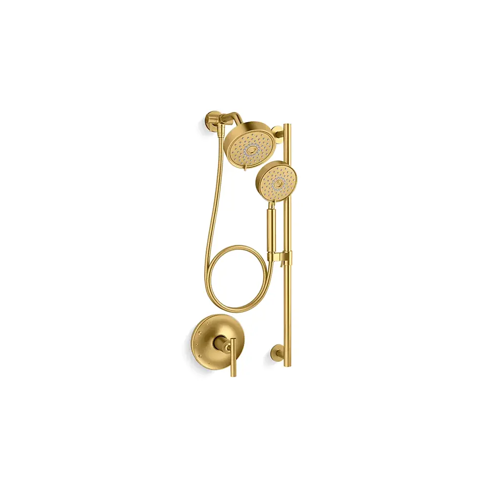 Kohler 22181-2MB Purist Essentials Showering Kit 2.5 GPM Vibrant Brushed Modern Brass