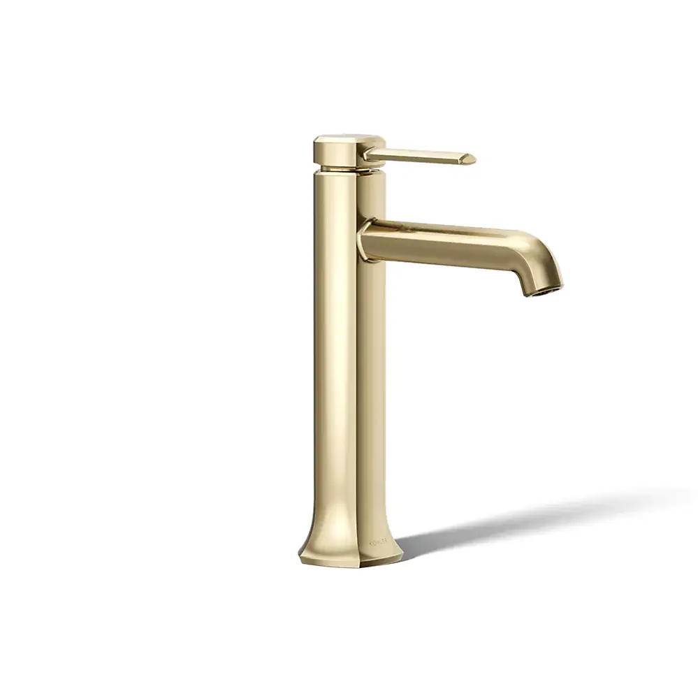 Kohler 27003-4N-AF Occasion Tall Single Handle Bathroom Sink Faucet Vibrant French Gold