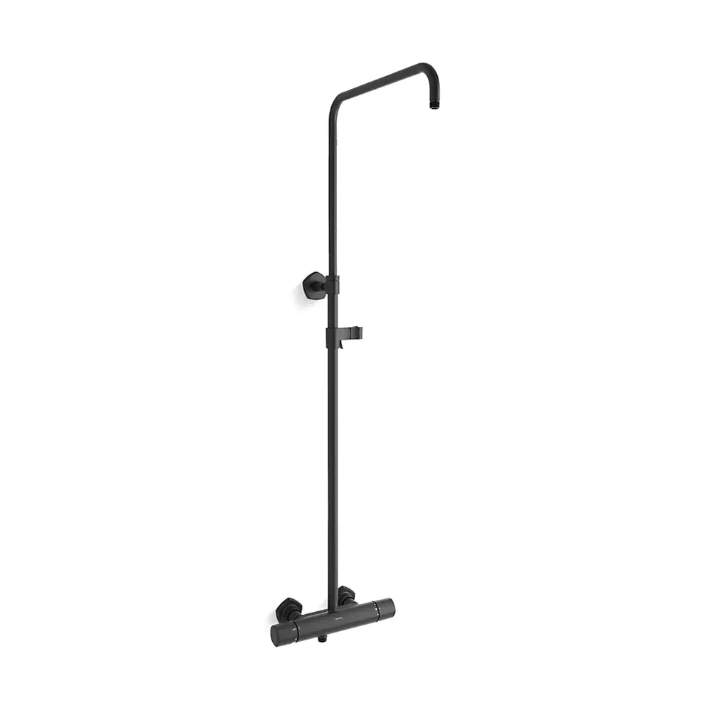 Kohler 27031-9-BL Occasion Two Way Exposed Thermostatic Valve Shower Column Matte Black