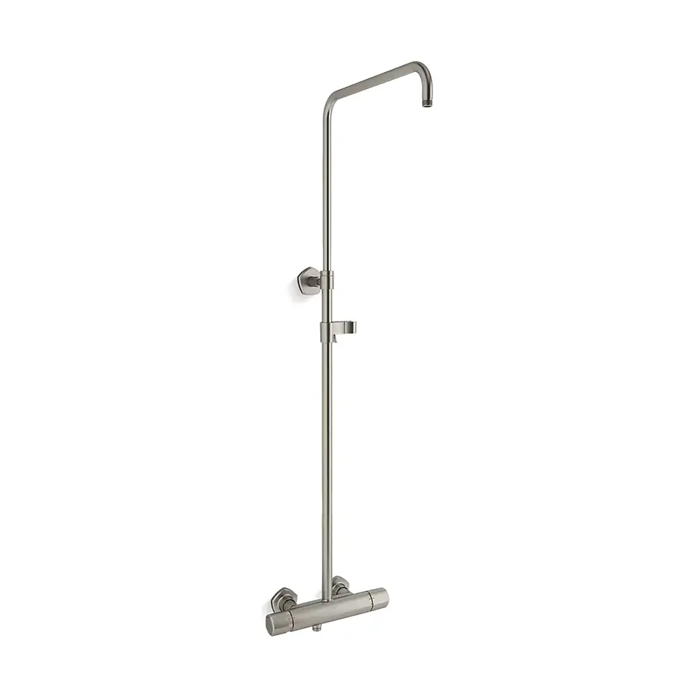 Kohler 27031-9-BN Occasion Two Way Exposed Thermostatic Valve Shower Column Vibrant Brushed Nickel