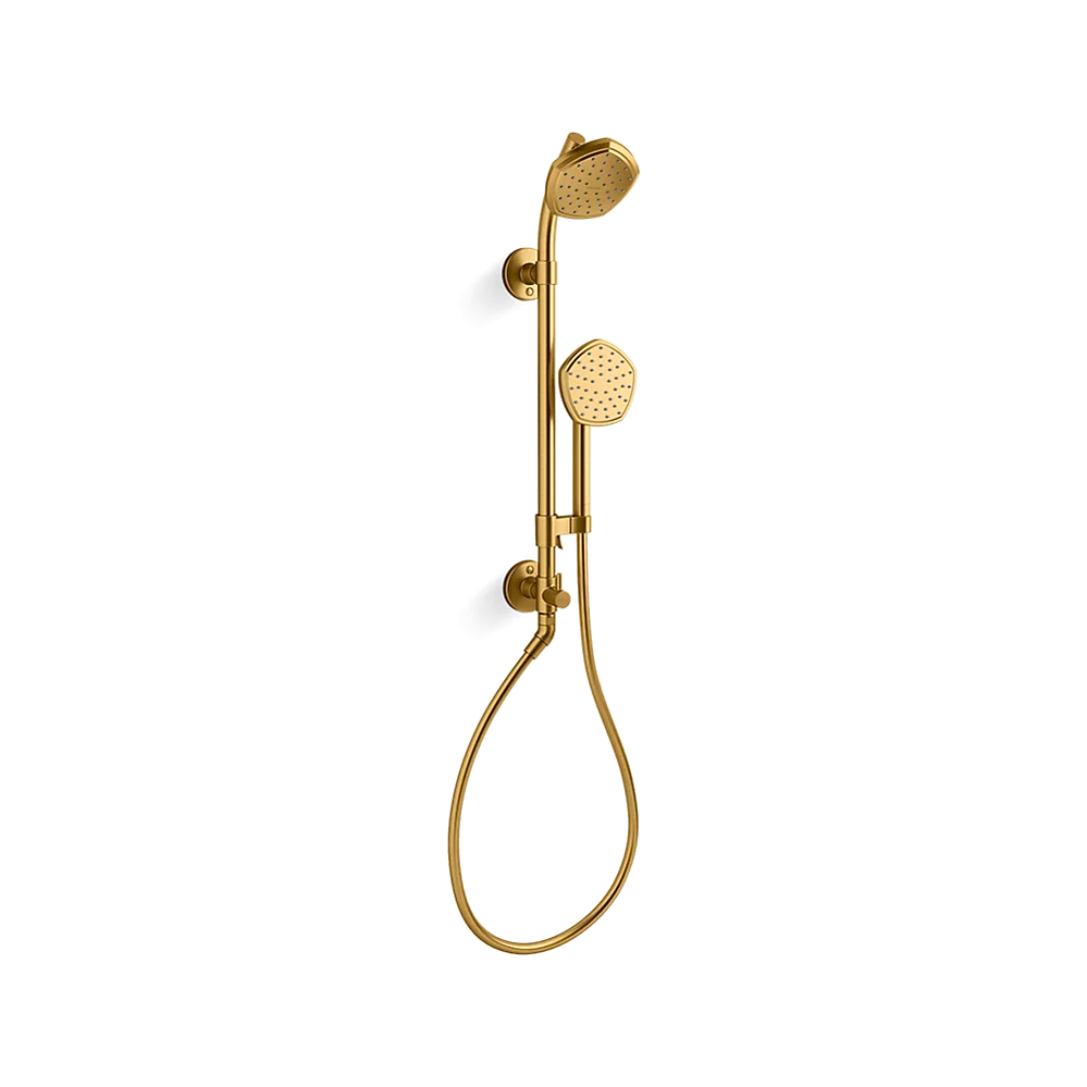 Kohler 27119-G-2MB Occasion Hydrorail-S Set Shower Column Kit Vibrant Brushed Moderne Brass