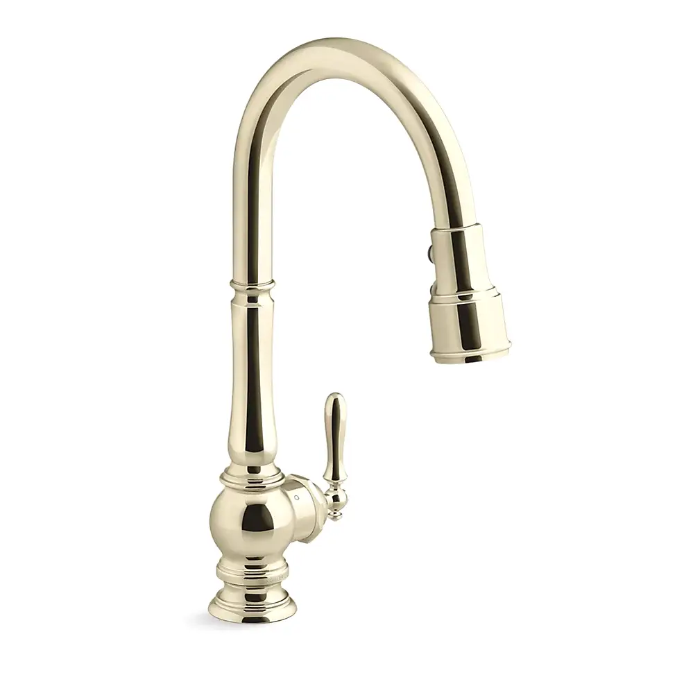 Kohler 29709-AF Artifacts Touchless Pull Down Kitchen Sink Faucet Vibrant French Gold