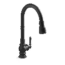 Kohler 29709-BL Artifacts Touchless Pull Down Kitchen Sink Faucet Matte Black