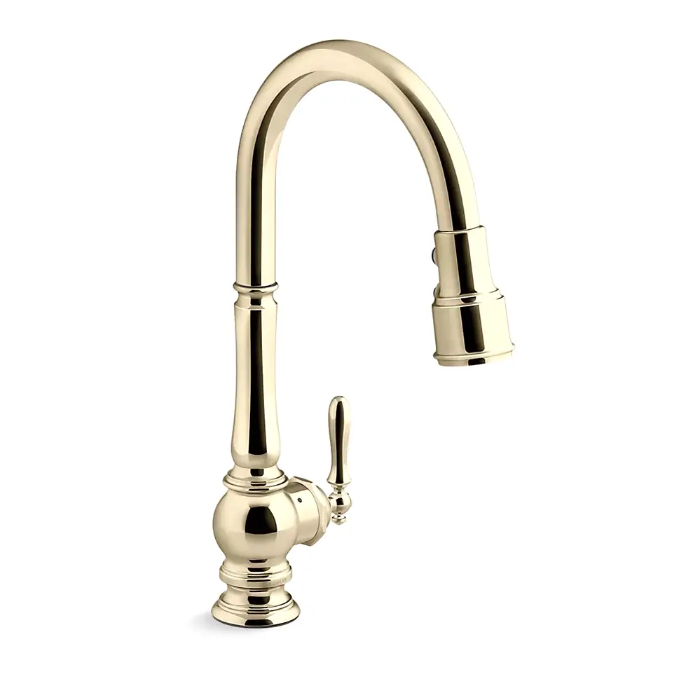 Kohler 29709-WB-AF Artifacts Touchless Pull Down Kitchen Sink Faucet Vibrant French Gold