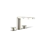 Kohler 73081-3-BN Composed Deck Mount Bath Faucet Cross Handles Vibrant Brushed Nickel
