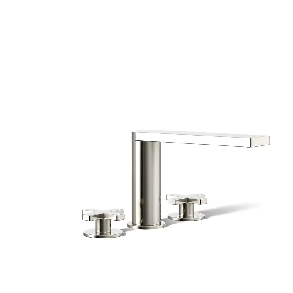 Kohler 73081-3-SN Composed Deck Mount Bath Faucet Cross Handles Vibrant Polished Nickel