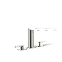 Kohler 73081-4-SN Composed Deck Mount Bath Faucet Lever Handles Vibrant Polished Nickel