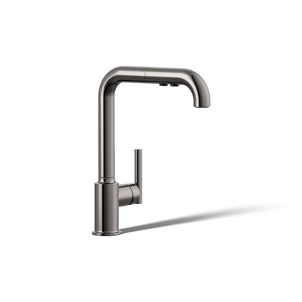 Kohler 7505-TT Purist Pull Out Kitchen Sink Faucet Vibrant Titanium
