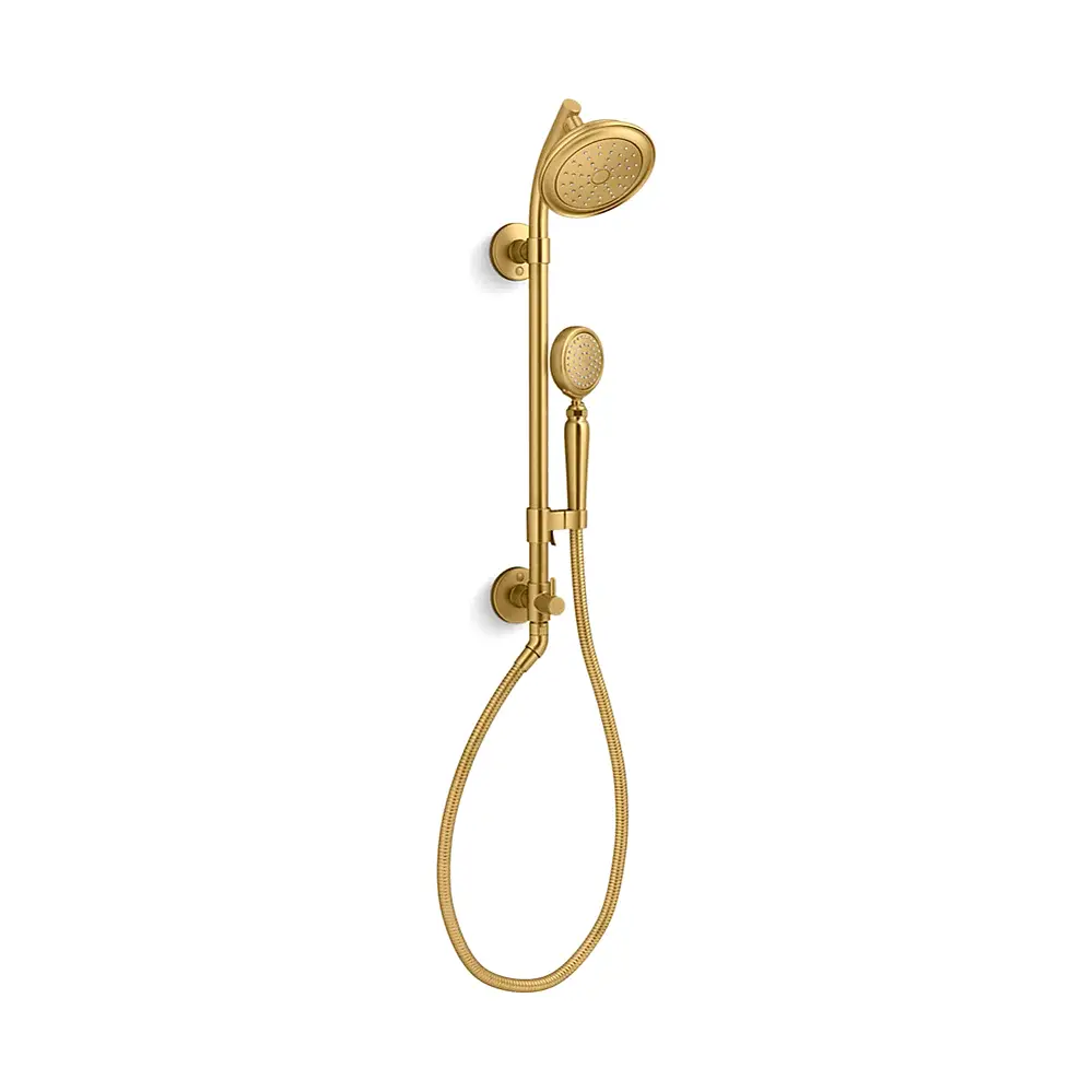 Kohler 76472-G-2MB Artifacts Hydrorail-S Shower Column Kit Vibrant Brushed Moderne Brass