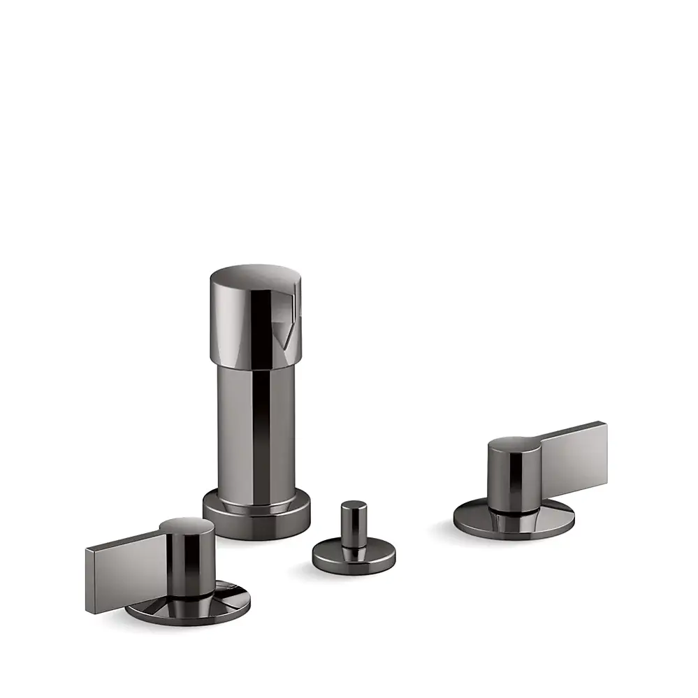 Kohler 77983-4-TT Components Widespread Bidet Faucet Lever Handles Vibrant Titanium
