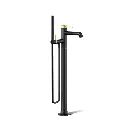 Kohler T27025-4-BMB Occasion Freestanding Bath Filler Matte Black Brushed Moderne Brass