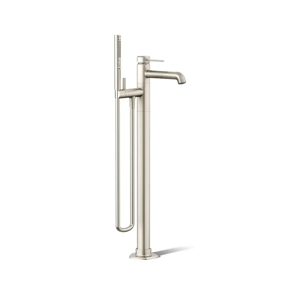 Kohler T27025-4-BN Occasion Freestanding Bath Filler Vibrant Brushed Nickel