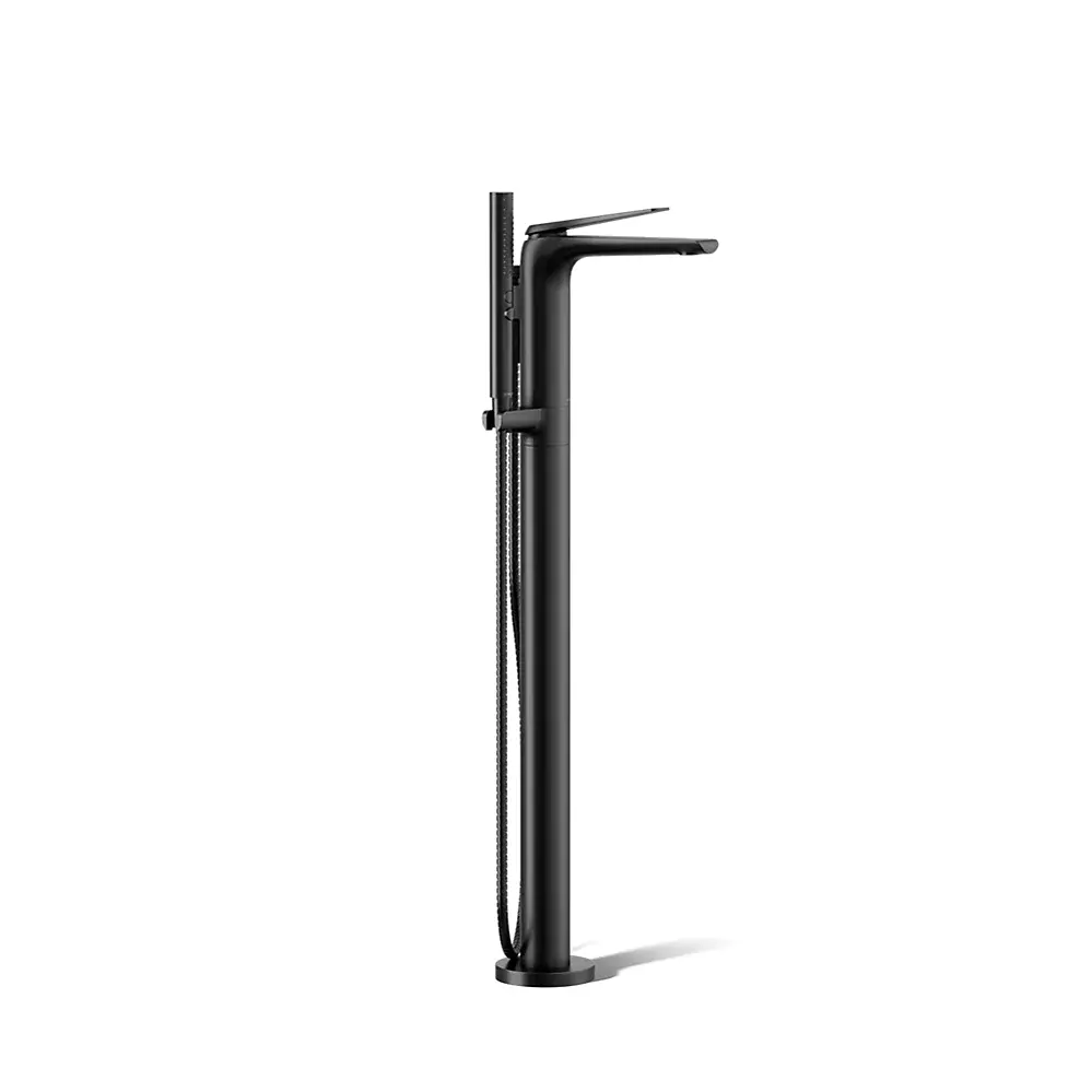 Kohler T97367-4-BL Avid Freestanding Bath Faucet Trim Matte Black