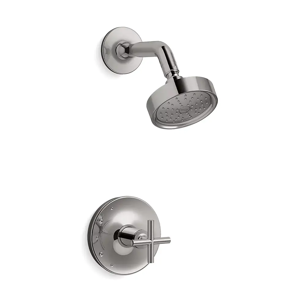 Kohler TS14422-3G-TT Purist Rite-Temp Shower Trim Kit Cross Handle Vibrant Titanium