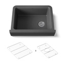 Kohler 25785-CM7 Cairn 29-3/4" Undermount Single Bowl Farmhouse Kitchen Sink Matte Graphite